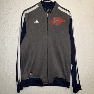 Oklahoma City Thunder Adidas Full Zip Warmup Jacket NBA OKC Basketball Medium